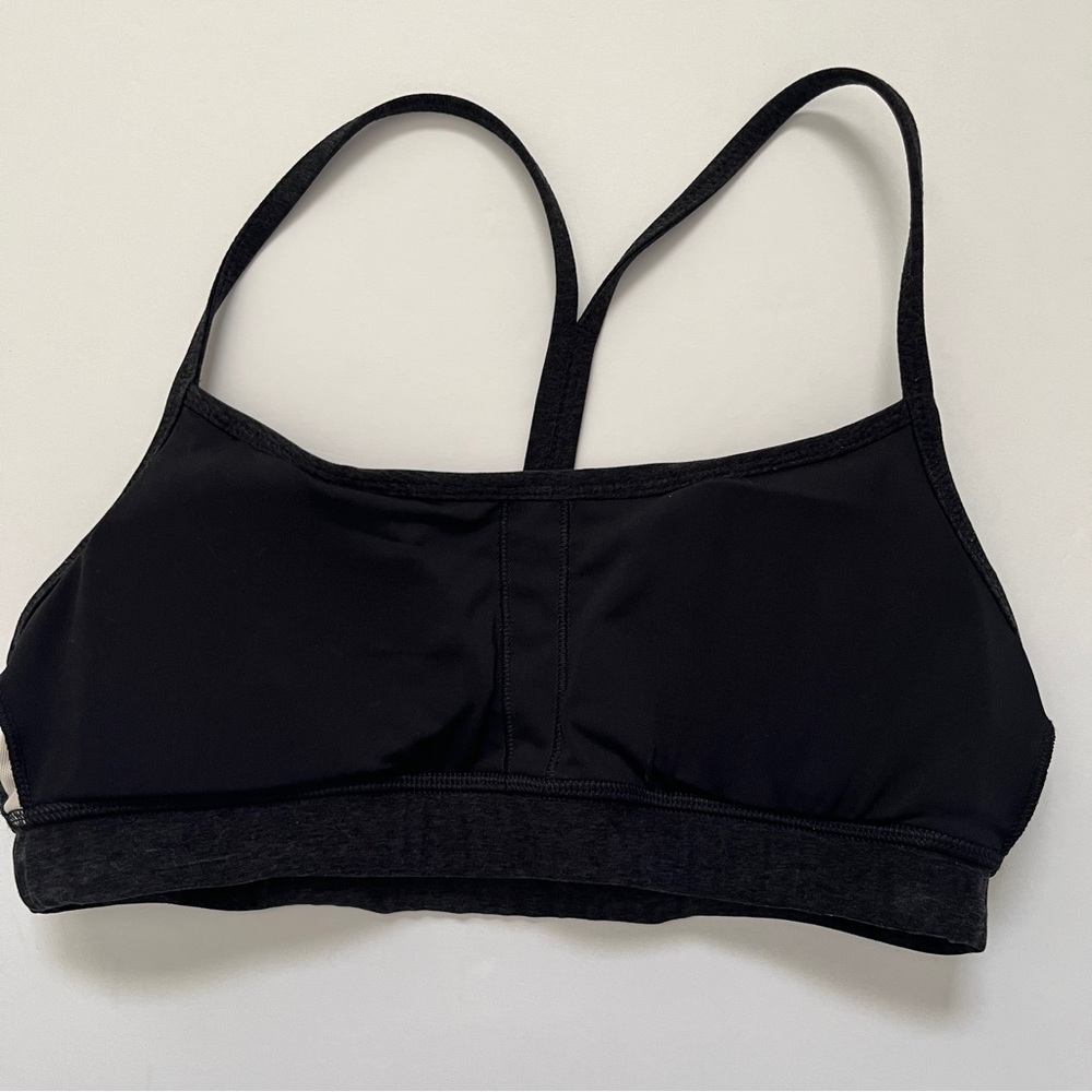 Aritzia TnAction TnaLIFE Perform Sports Bra Heathered Charcoal Gray Workout Sz S - Picture 8 of 11